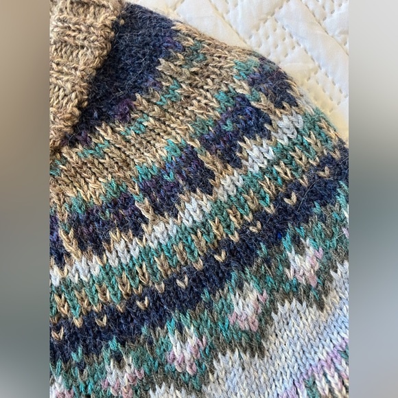 Augden Bolivian Hand Crafted Artisan Alpaca Wool Knit Button Up Cardigan Women S - Picture 5 of 16